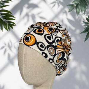 Vintage Blumen Scrub Cap Hut, weiche dehnbare Stirnband Style Scrub Cap, Euro Cap