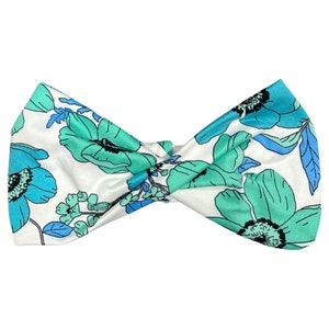 Floral Twist Stirnband: Weicher, dehnbarer Stoff, Yoga Nurse Stirnband