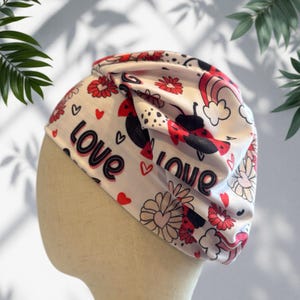 Love Bug Scrub Cap Hut, weiches, dehnbares Stirnband Style Bouffant Scrub Cap ODER Hut