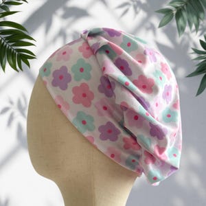 Sommer Pastell Blumen Scrub Cap Hut, Weiches, dehnbares Stirnband Style Bouffant Scrub Cap ODER Hut
