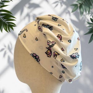 Dino Unicorn Cat Scrub Cap: Soft Stretchy Headband Style