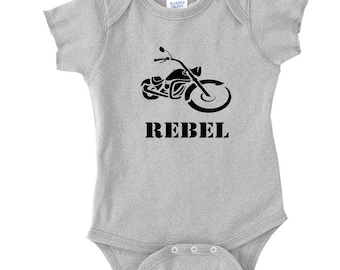 Rebel Motorcyle baby onsie