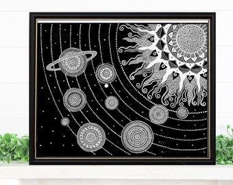 ART779 「宇宙空間(ラベンダー)」 チェコの銅版画 インテリアアート