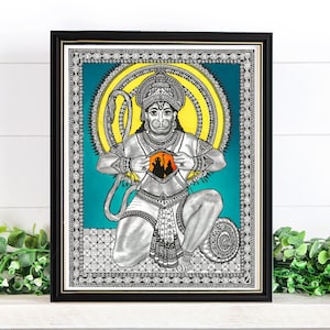 Impression d'art Hanuman, Lord Hanuman avec Rama Sita dans la poitrine