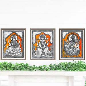 Bharatanatyam Trio - Set of 3 Art Prints. - Etsy