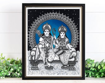 ラーマ・シータのアートプリント - Etsy 日本