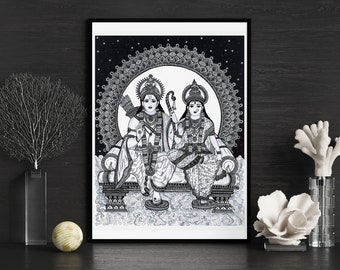 ラーマ・シータのアートプリント - Etsy 日本