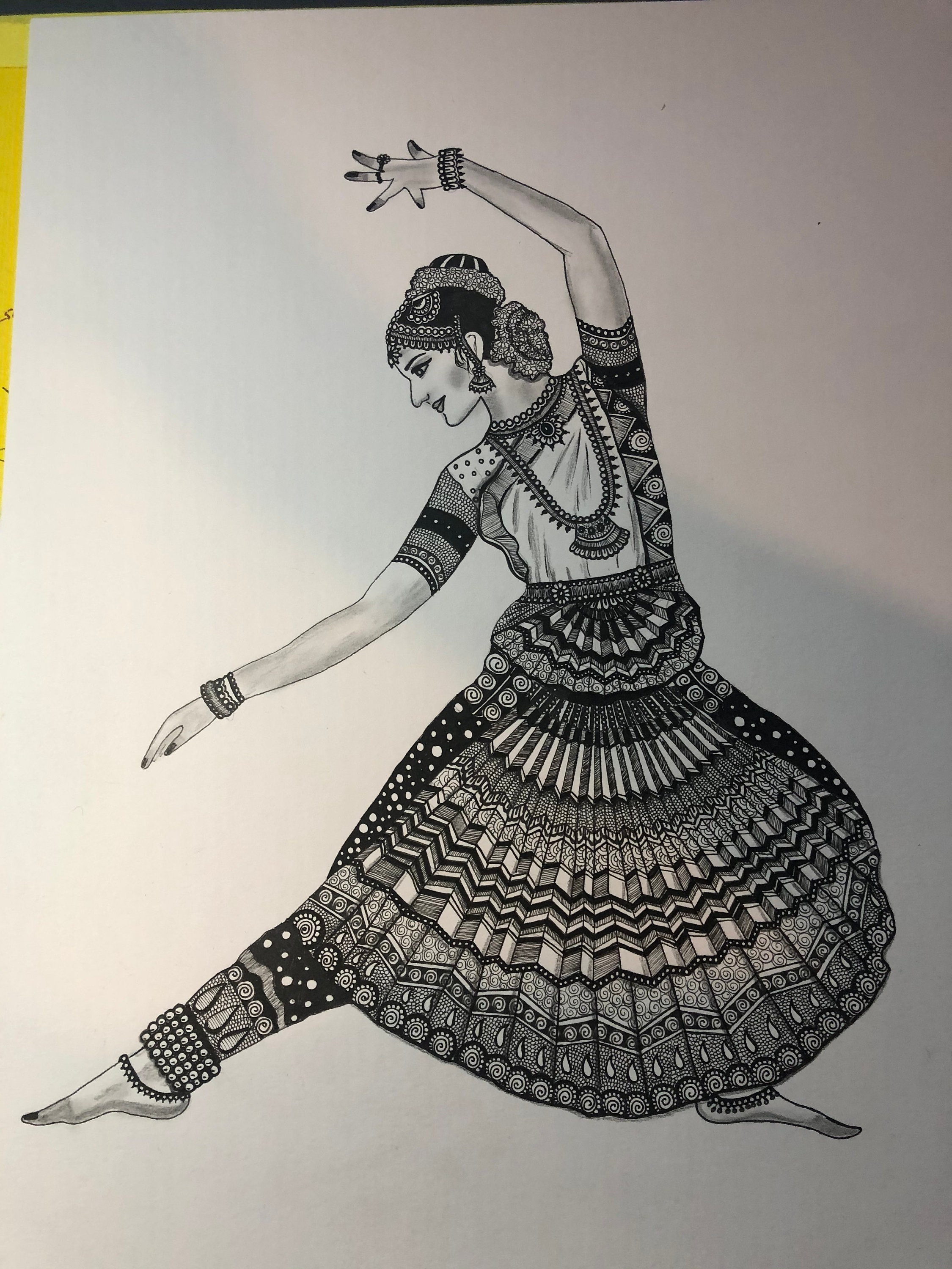 【人気商品！】 Bharatanatyam Dancer-2 Art Print, Wall Decor - Etsy Canada 絵画