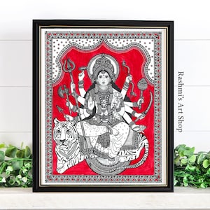 Goddess Durga sitting on tiger