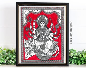 Goddess Durga sitting on tiger