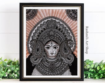 Hindu Goddess Durga , Home Decor art print