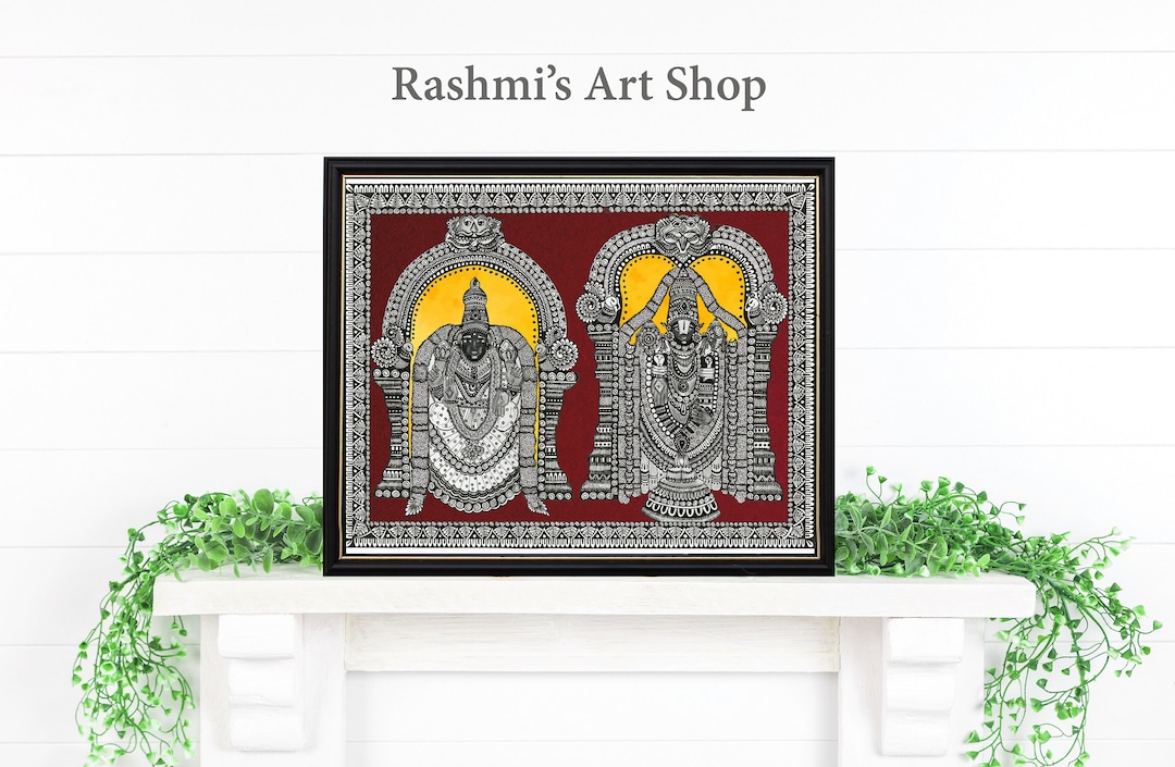 Lord Venkateshwara and Padmavathi Art Print - Etsy