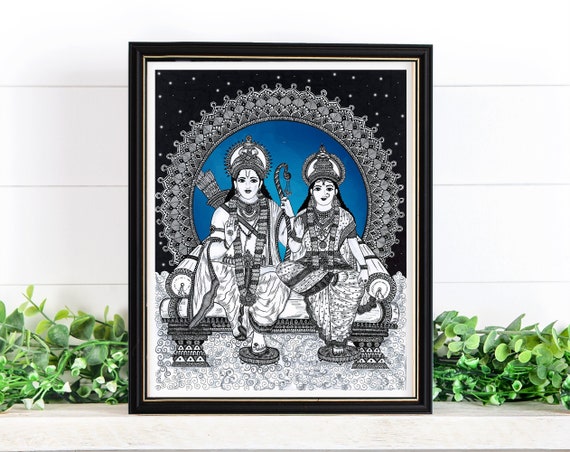 Buy Ram, Sita, Lakshman Bengal Patachitra Painting - A4 Size Frame Online  Indic Inspirations – indic inspirations