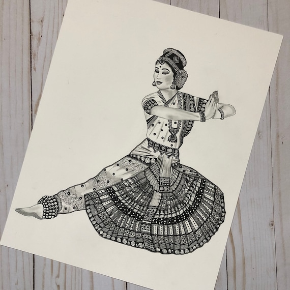 公式通販サイトセール Bharatanatyam Sweden Etsy - Decor Wall Print, Art Dancer 絵画