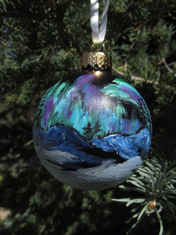 Northern Lights Christmas Ornament Etsy
