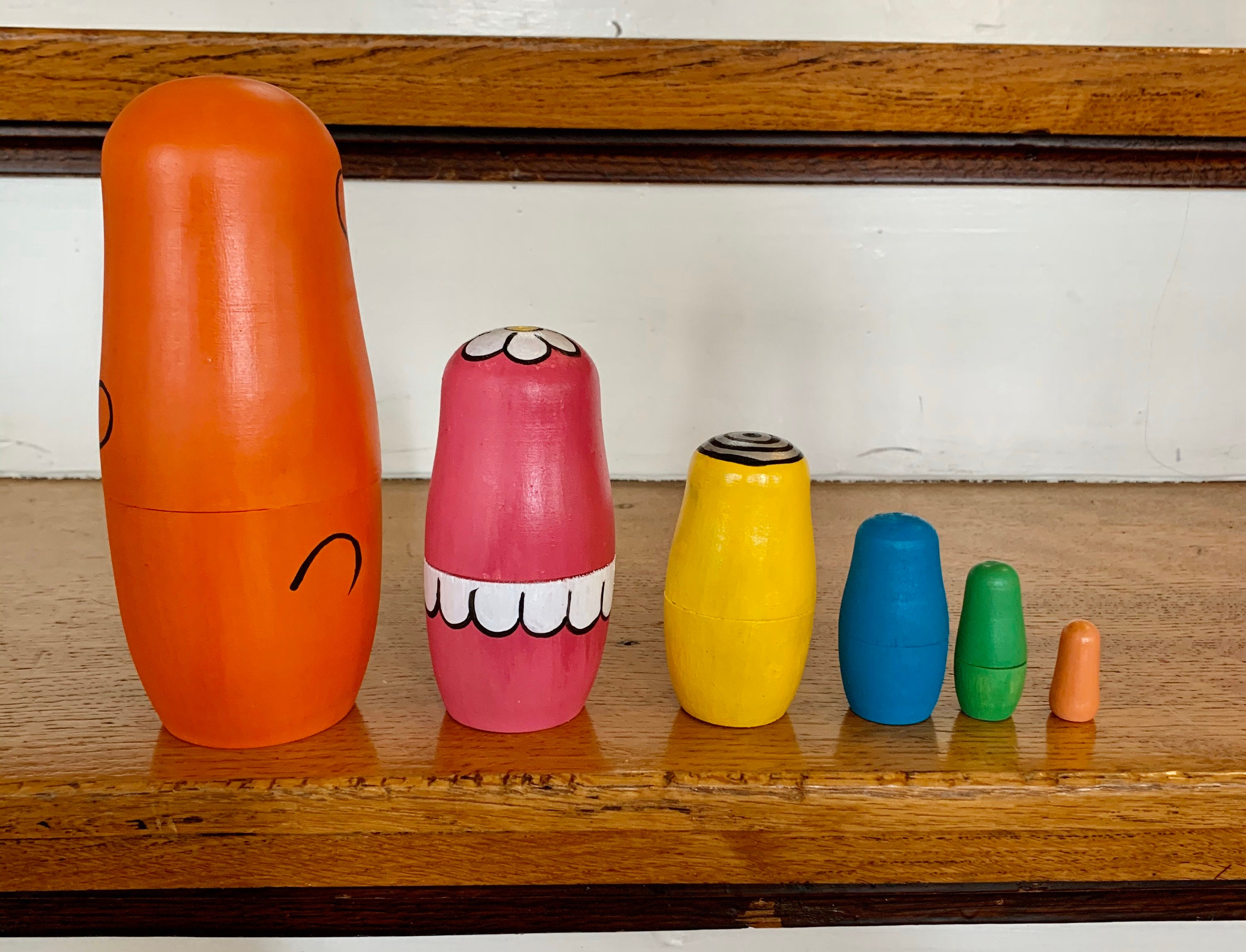 Yo Gabba Gabba Hand Painted Nesting Dolls Wooden Toy Etsy