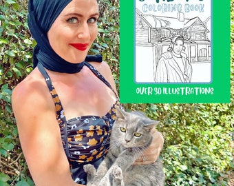 The Grey Gardens Coloring Book - Adult Coloring Book - Little Edie - The Beales of Grey Gardens