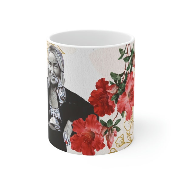 Grey Gardens Little Edie Coffee Mug, Fun mug, Mothers Day Gift, Floral Mug, 11oz White Mug