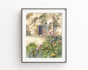 Garden Tomb III Painting, Holy Land Artwork, Jesus Christ, Easter, Resurrection Watercolor, Religious