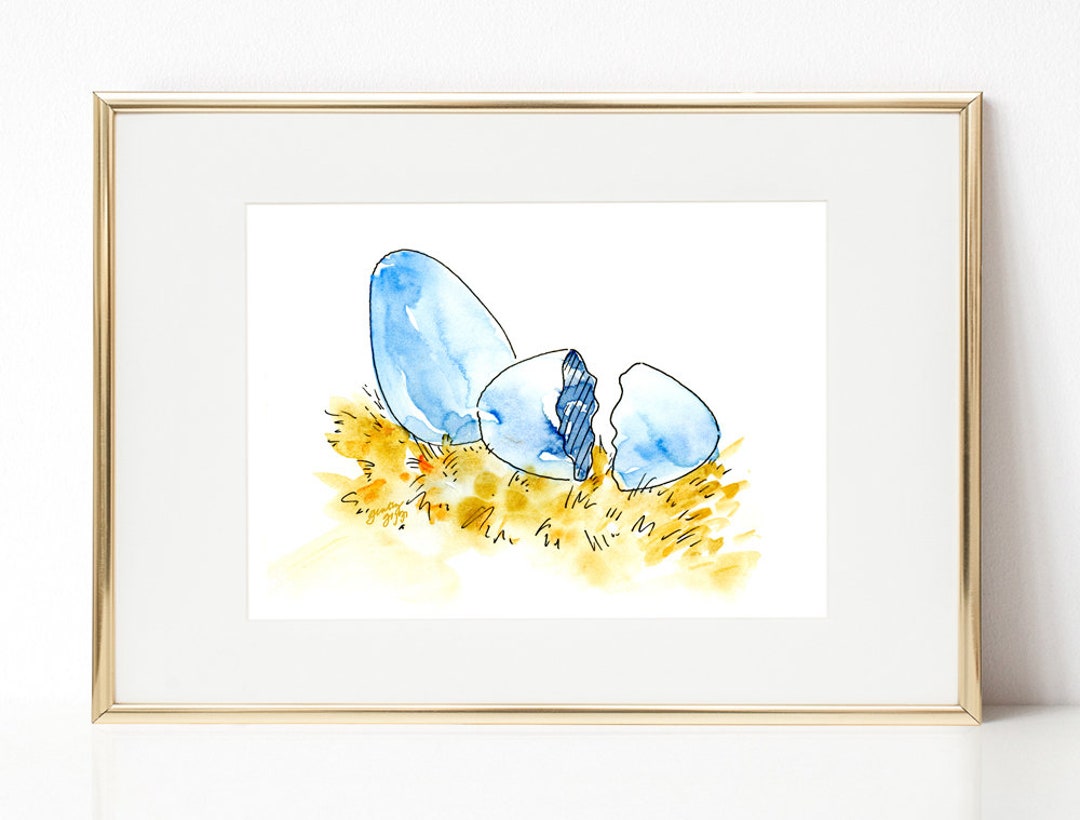 Watercolor Easter Egg Print: Spring Nursery Art (digital Download) - Etsy