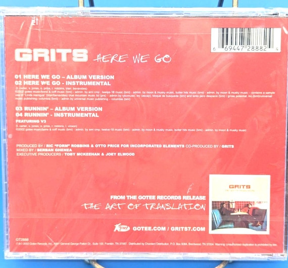 Grits – Here We Go (hip Hop CD) Christian Rap Album NEW Sealed - Etsy