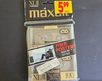 Maxell XLII 100 Blank Cassette Tapes Two Pack Type II CrO2 High Bias NOS