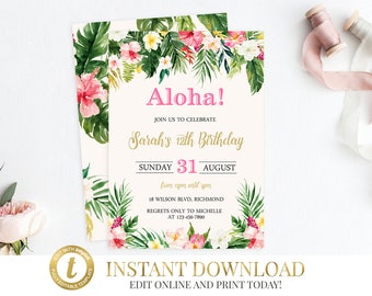 aloha invitation etsy