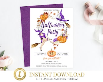 halloween party invitation halloween invitation halloween etsy