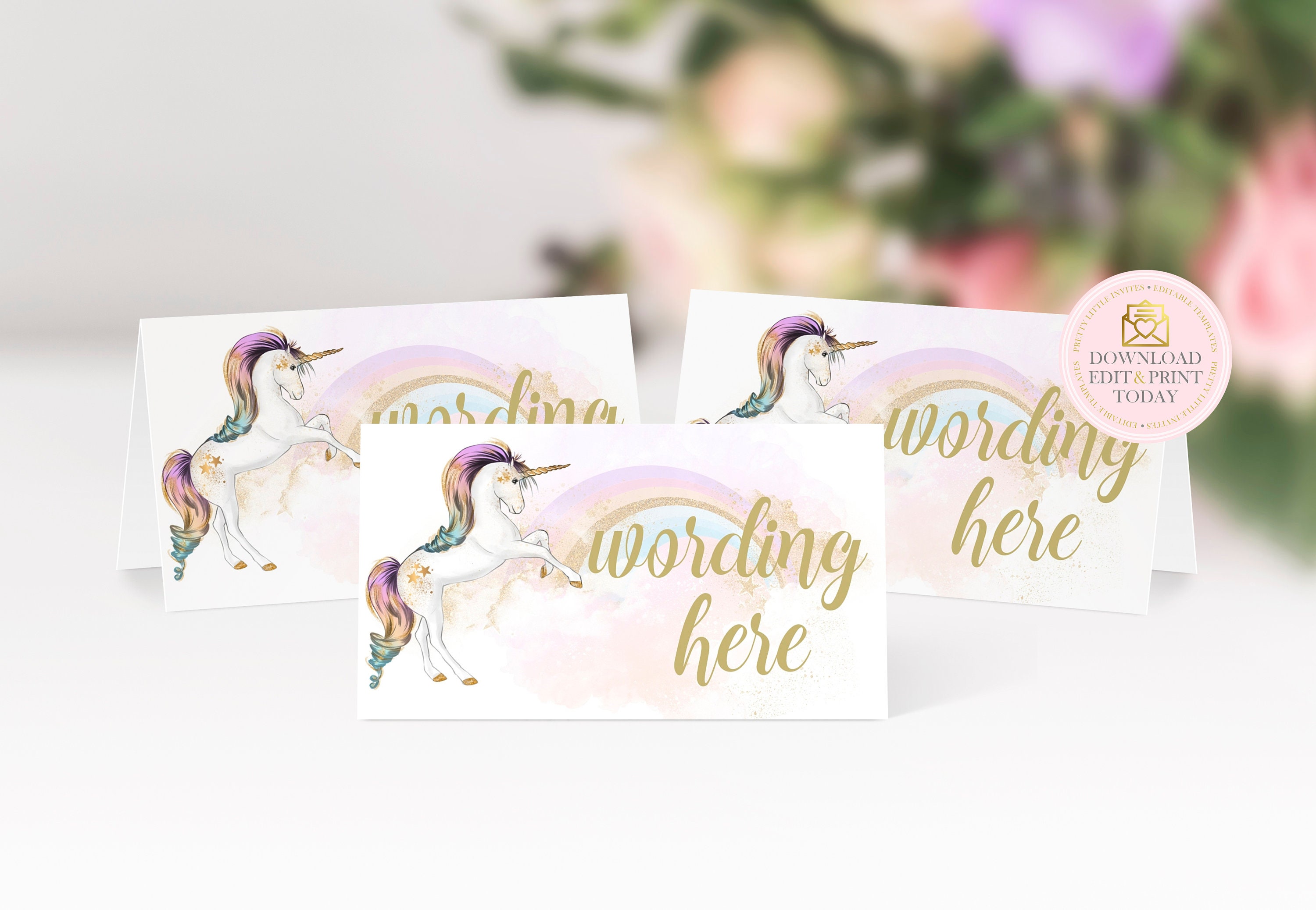 unicorn food labels unicorn party unicorn birthday unicorn etsy