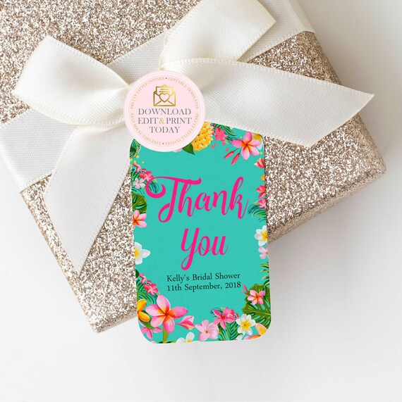 Tropical Favor Tags Tropical Thank You Tags Tropical Gift Tags Tropical Party Printable Favor Tags Wedding Favor Tags Printable Gift Tag Il_570xn