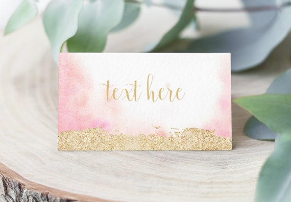 tent cards reception guest names BGW seating cards name cards Blush and ...