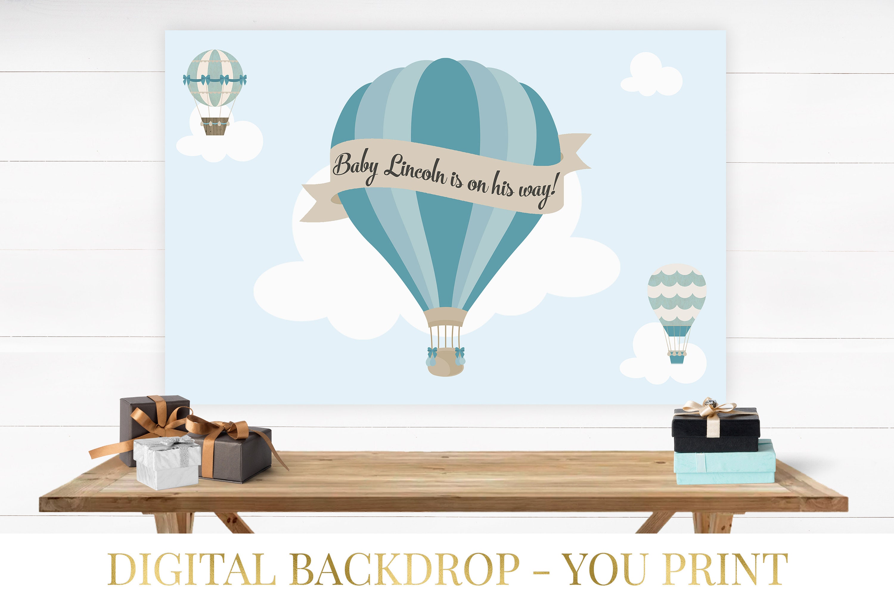 Vintage Hot Air Balloon Backdrop Printable Backdrop Up Up Etsy