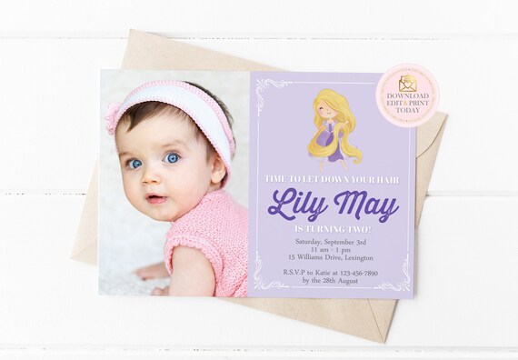 Rapunzel Invitation, Tangled Invitation, Rapunzel Birthday, Tangled Birthday, Rapunzel, Rapunzel Party, Princess Rapunzel, Rapunzel Invite. Il_570xn