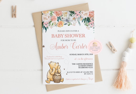classic baby shower invitations