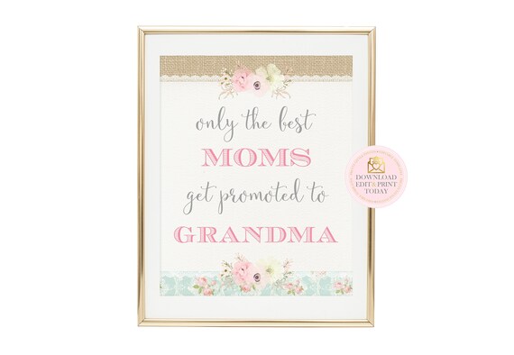 Only the Best Mothers get Promoted to Grandma, Promoted to Grandma, Grandma Gift, Baby Announcement, Pregnancy Reveal, INSTANT DOWNLOAD Il_570xn