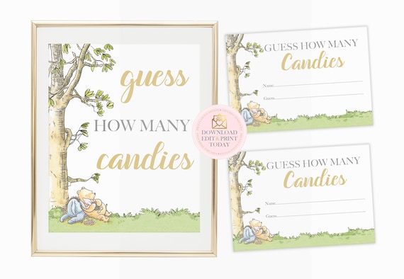 Gender Neutral Winnie The Pooh Baby Shower Guess How Many Candies Game Printable Guessing Game Baby Shower Activity How Many In The Jar By Pretty Little Invites Catch My Party Gender Neutral Winnie The Pooh Baby Shower Guess How Many Candies Game Printable Guessing Game Baby Shower Activity How Many In The Jar By Pretty Little Invites Catch My Party