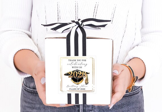 Class of 2020 Graduation Thank You Tags - Printable Edit Yourself Favor Tag Template For A College or High School Grad - Editable Gift Tag Il_570xn