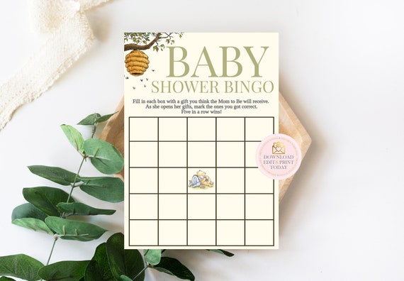 Winnie the Pooh Baby Shower Games/ Bingo/ Baby Shower Game/ Baby Shower Bingo/ Classic Pooh/ Baby Shower Bingo/ INSTANT DOWNLOAD. Il_570xn