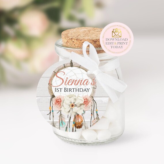 Dreamcatcher Favor Tags, Wedding Favor, Dream Catcher Party Favor, Dreamcatchers, Bohemian, Boho, Party Favors, Thank You Tags, Favor Tags Il_570xn