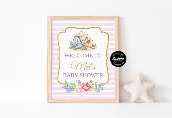 winnie the pooh welcome sign