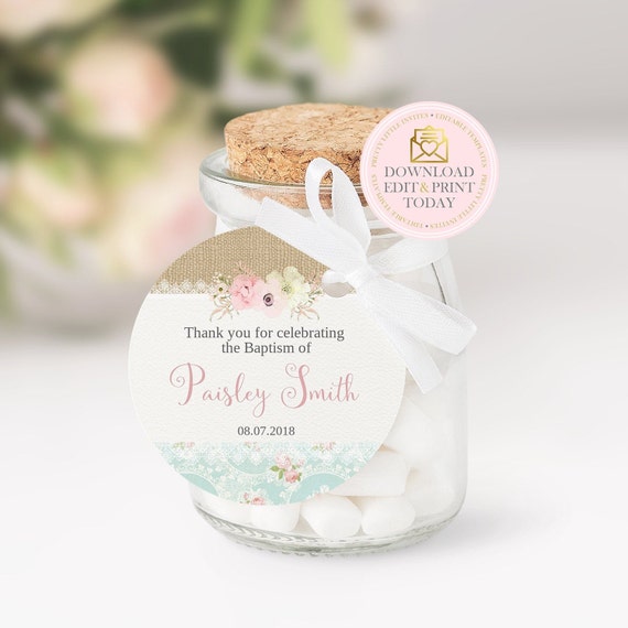 Shabby Chic Favor Tags, Shabby Chic Thank You Tags, Shabby Chic, Thank you tags, Girls Birthday, Baptism, Christening, Wedding, Birthday Il_570xn