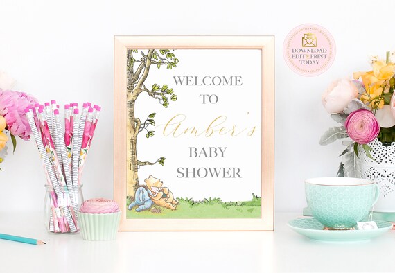 winnie the pooh welcome sign