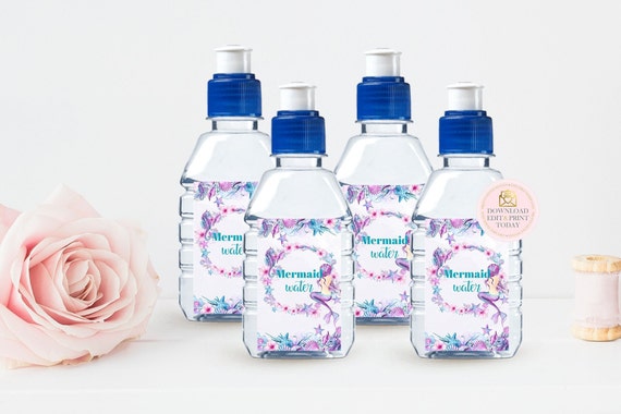 Mermaid Pop Top Labels, Mermaid Bottle Labels, Mermaid Birthday Printables, Mermaid Favor Labels, Mermaid Juice Bottle Labels, Editable Il_570xn