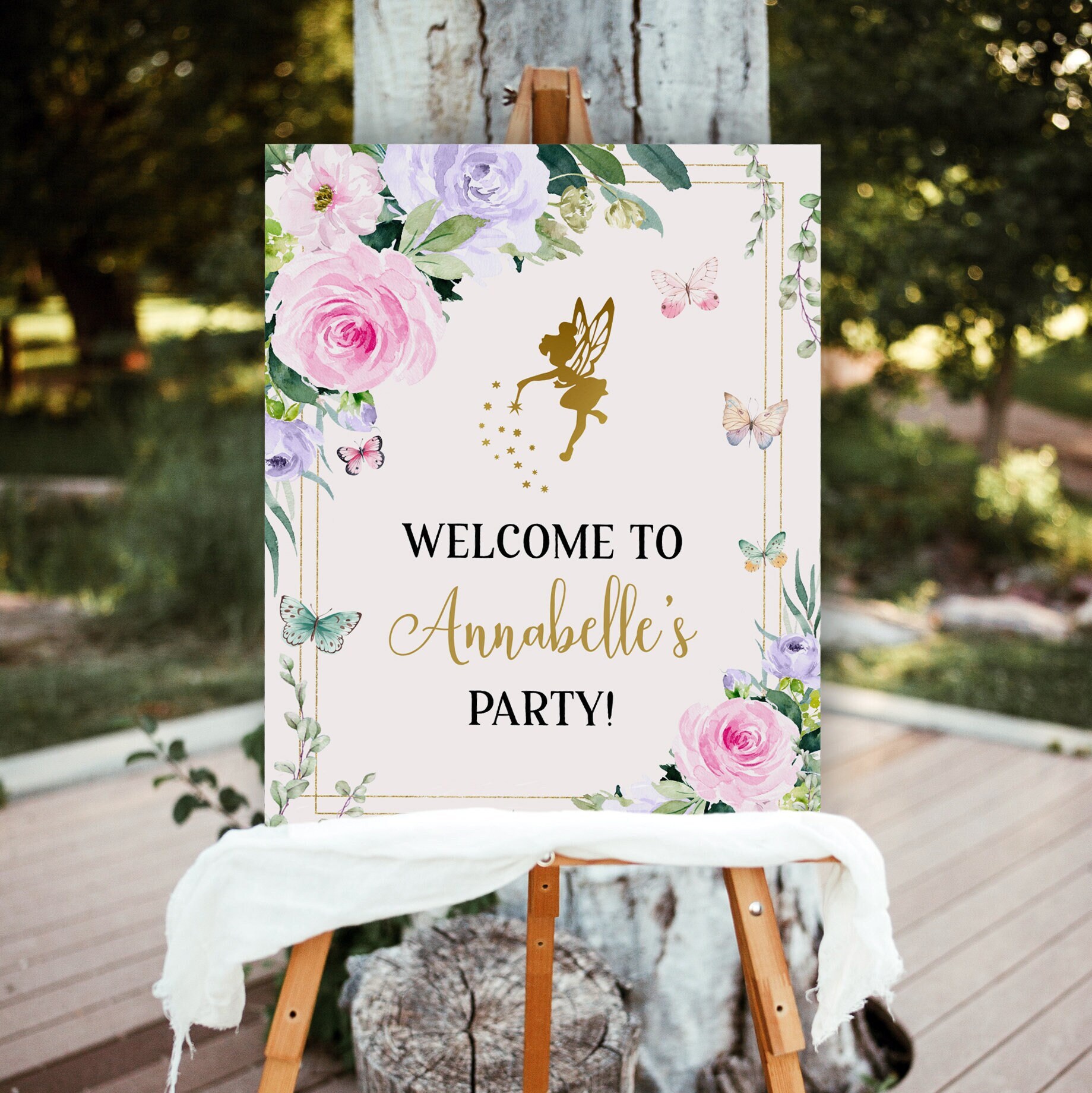 Fairy Sign Fairy Party Sign Sign Fairy Etsy