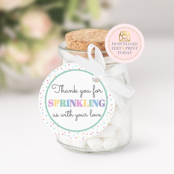 baby sprinkle favor tags