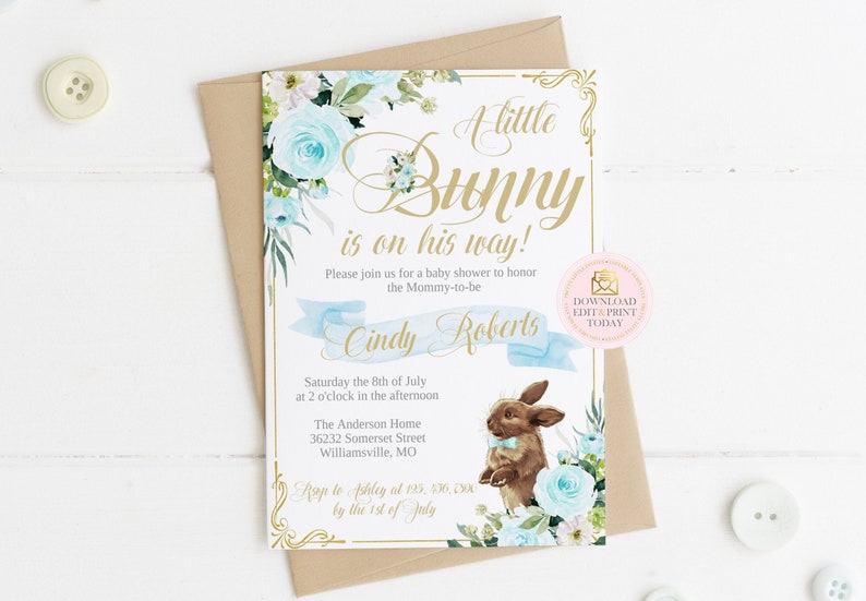 easter baby shower invitations