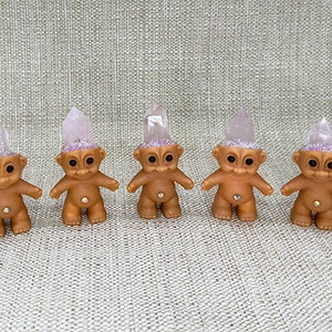 Troll Doll, Crystal Troll Doll, Rose Quartz Troll Doll, Crystal Trolls, Crystals, Rose Quartz Troll, OOAK Troll Doll
