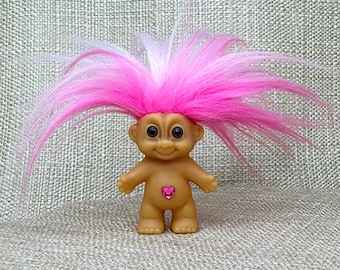 Pink Troll Doll, Pink Baby Troll Doll, Pink Troll, Cancer Awareness Troll Doll, Cancer Awareness