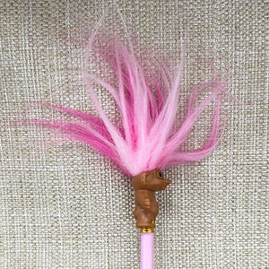 Breast Cancer Awareness Troll Doll, Troll Doll Pencil Topper, Pink Troll Pencil, Troll Pencil, Troll Art, Troll Doll, Pencil, Pink Troll image 3