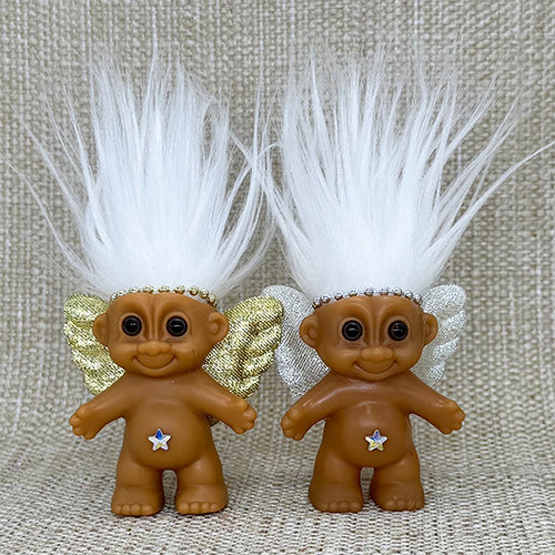 Angel Troll Doll, Baby Troll Doll, Angel Troll, Gold Angel Troll Doll ...